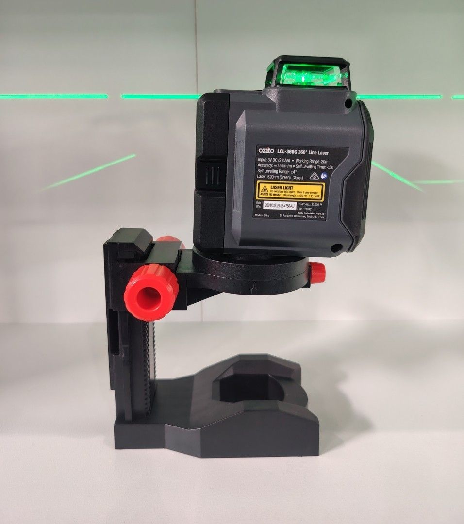 Ozito 360° Line Lazer (Category: Construction & Building Materials) located in Manila. Submitted by riley1205 (Listing ID 1469423893, Image 2). Description: * Ozito 360° Line Lazer * 360° Line Lazer * Automatic Leveling Cross Line * Adjustable Magnetic Base * Battery Operated Double AA.