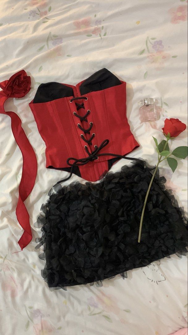 Party Outfit (coords) (Category: Sets or Coordinates) located in Paranaque City. Submitted by kaleeen21 (Listing ID 1469478280, Image 2). Description: AVAILABLE FOR RENT 💋 • Size: XS (23–24” waistline) • ₱400 ONLY for 3 days ✨ Perfect for halloween parties, night outs, and your next slay moment! 🎃🖤 📍 Parañaque city ✨ Delivery / Pick-up available MESSAGE US TO BOOK! 💌 #halloweenoutfit #birthdayoutfit #partyoutfit #outfitrental #premiumquality