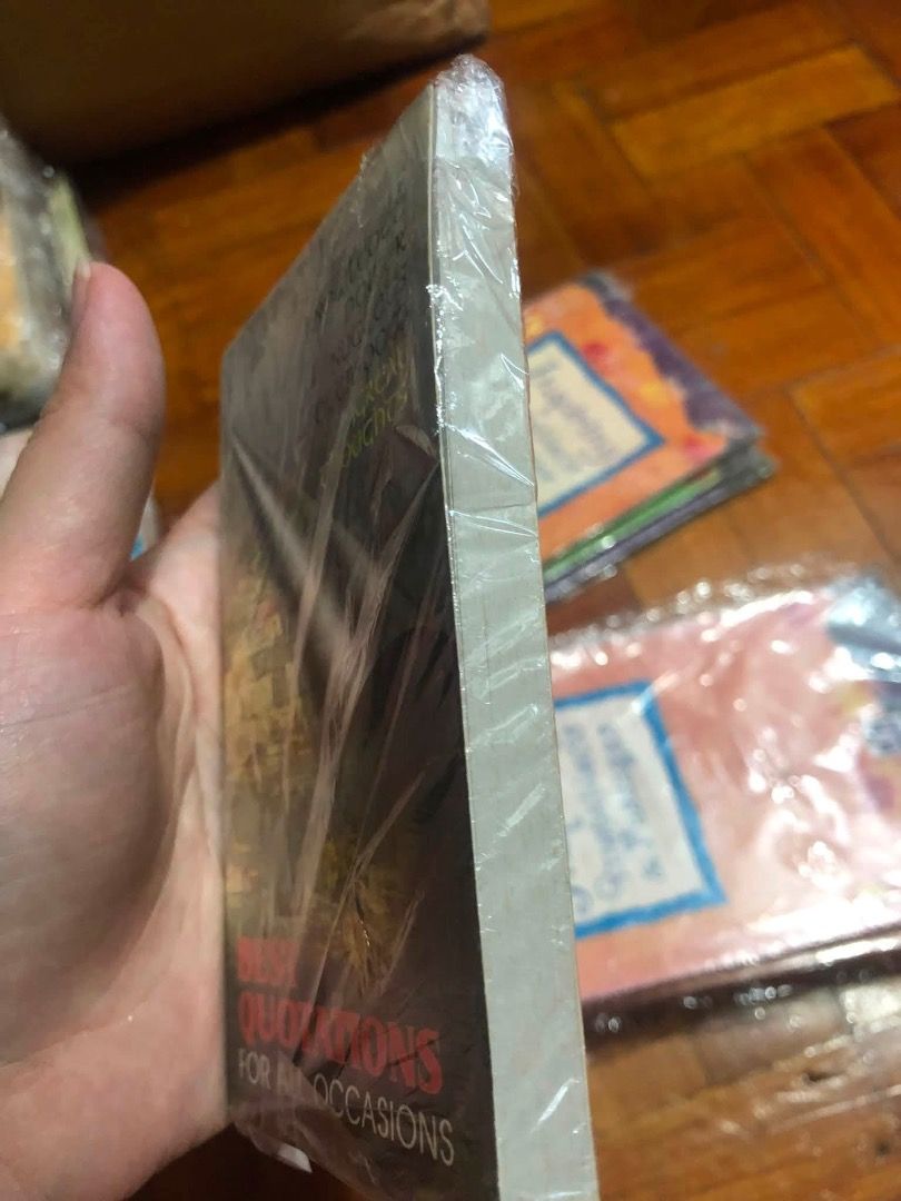 [PB] Best Quotations for All Occasions (Category: Storybooks) located in San Juan City. Submitted by ttanmien (Listing ID 1469408478, Image 3). Description: ⚜️✨⚜️✨⚜️✨⚜️✨⚜️✨⚜️ 💁🏻‍♀️SELLING PRICE: ₱20 Original Price: ₱85 💁🏻‍♀️Book Genre: NonFiction, Children's Nonfiction, Reference book, Quotation, Public Speaking Anthologies, Inspirational, Self Help Resources 💁🏻‍♀️Book insight: This is a reference book and compilation that serves as a treas