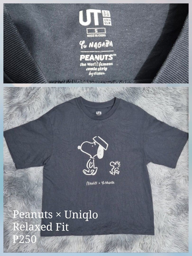 Peanuts × Uniqlo T Shirt (Category: Shirts) located in General Trias. Submitted by relove_closet8 (Listing ID 1469554376, Image 1). Description: • Washed and never used. • Relaxed fit • Soft fabric. • Buyer handles shipping fee and book J&T or Lalamove only. • Payment first via bank transfer or e-wallet • No cancellation/return/refund of orders. 📍Lancaster, General Trias (Weekdays) 📍Las Piñas (Saturday & Sunday).