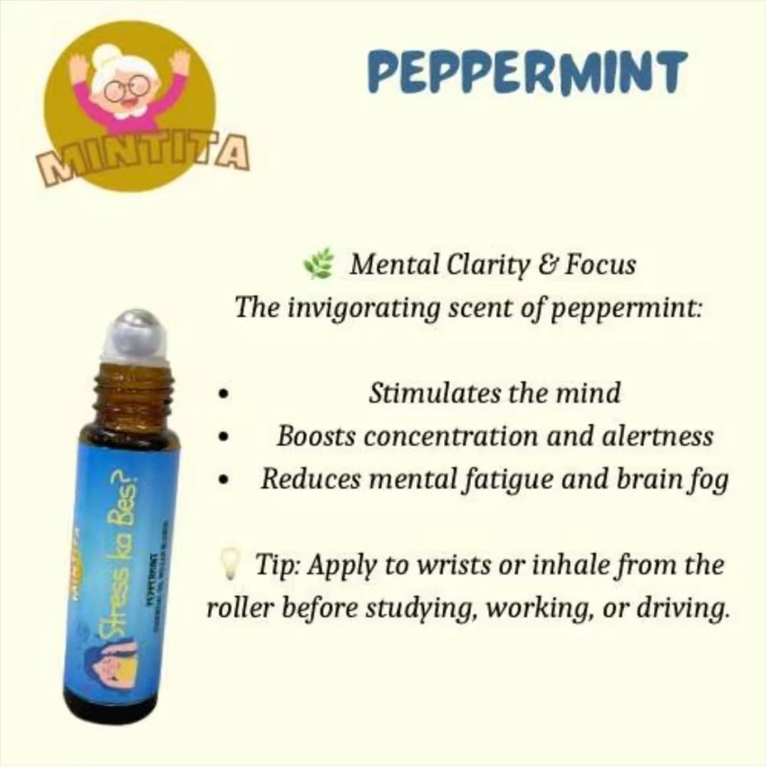 Peppermint Essential Oil Roller Blends (Category: Massage Devices) located in Makati City. Submitted by newtypecollectibles (Listing ID 1469458688, Image 3). Description: - New / Unused - 10ml Php 75 [LAST price] Also available: Lemon Roller Blends (10ml) - Php 80 .