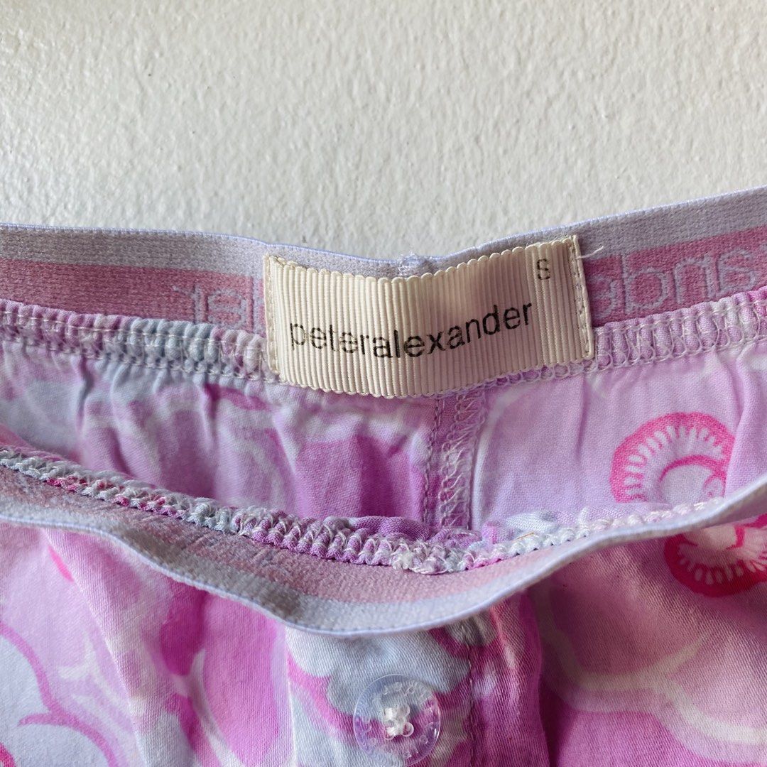 Peter Alexander Pink Floral Shorts (Category: Shorts) located in Caloocan City. Submitted by lovemyclothes21 (Listing ID 1469406787, Image 3). Description: - Brand: Peter Alexander - Item: Pajama Shorts - Size: S (Fits waist 38 to 42 inches) - Design: Pink & white floral pattern with branded elastic waistband - Details: Front button placket, lightweight cotton material - Perfect for: Sleeping and lounging.