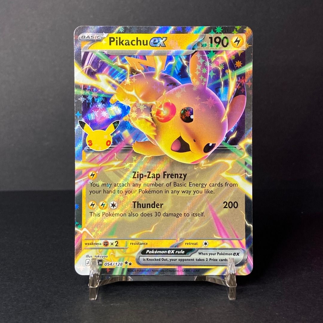 Pikachu EX Pokemon Card 054/128 RR, Toys & Collectibles, Trading Cards ...