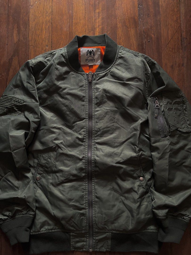 Plory MA-1 Flight Bomber Jacket Flying Eagles Pride and Glory (Category: Coats, Jackets and Outerwear) located in Los Banos. Submitted by lootmeup (Listing ID 1469528552, Image 2). Description: Plory MA-1 Flight Bomber Jacket Flying Eagles Pride and Glory Size: Width: 24 Length: 27 Mine P1,200.