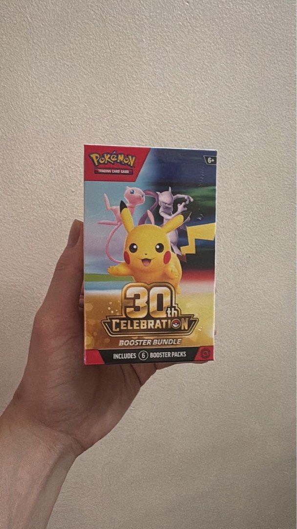 Pokemon 30th Booster Bundle (1 pc) (Category: Card Boxes & Cases) located in Quezon City. Submitted by coquaine (Listing ID 1469409467, Image 1). Description: Brand new and sealed.