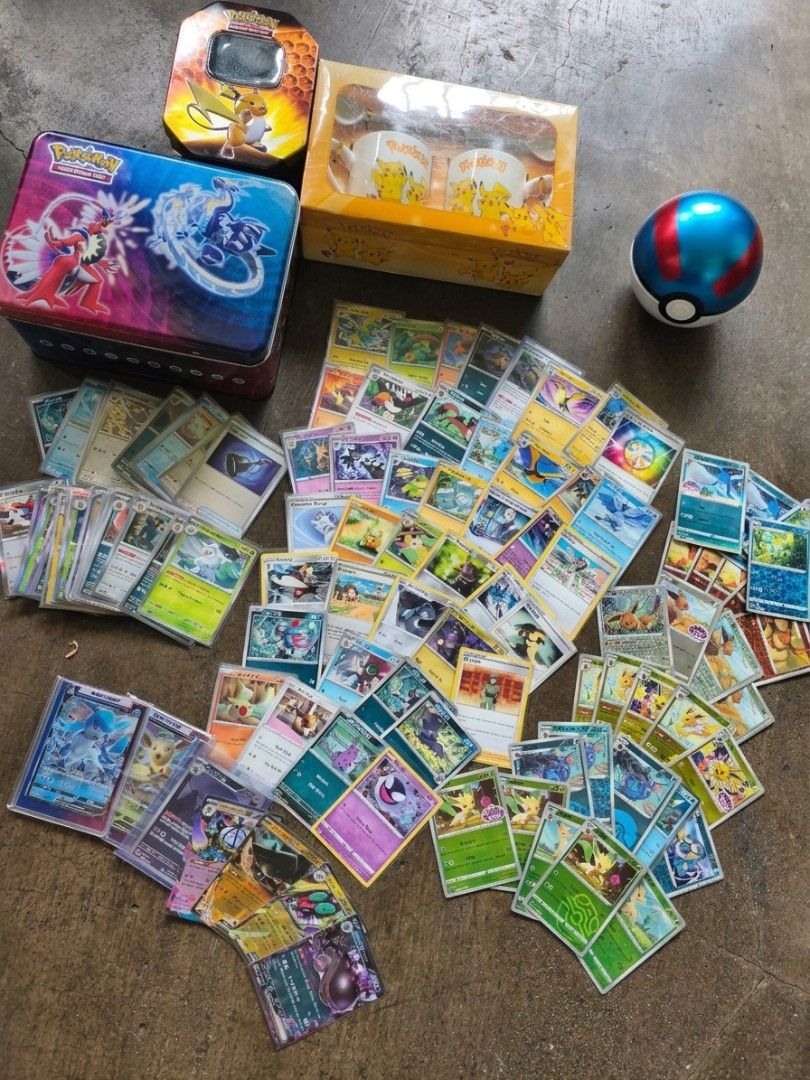 POKEMON CARDS AND STUFF (Category: Character Goods) located in Antipolo. Submitted by raybiyaclosetstuff (Listing ID 1469471196, Image 1). Description: Php 2,000 Pokemon Set original cards 29 holo 12 rev holo 42 common uncommon Leafeon 5 pcs cn Vaporeon 5 pcs cn/1 eng Jolteon 5pcs cn Eevee 4pcs cn Flareon 5pcs cn Glaceon 4pcs cn Ex 4pcs Dusknoir jp Glaceon and Leafeon V cn promo WYSIWYG.