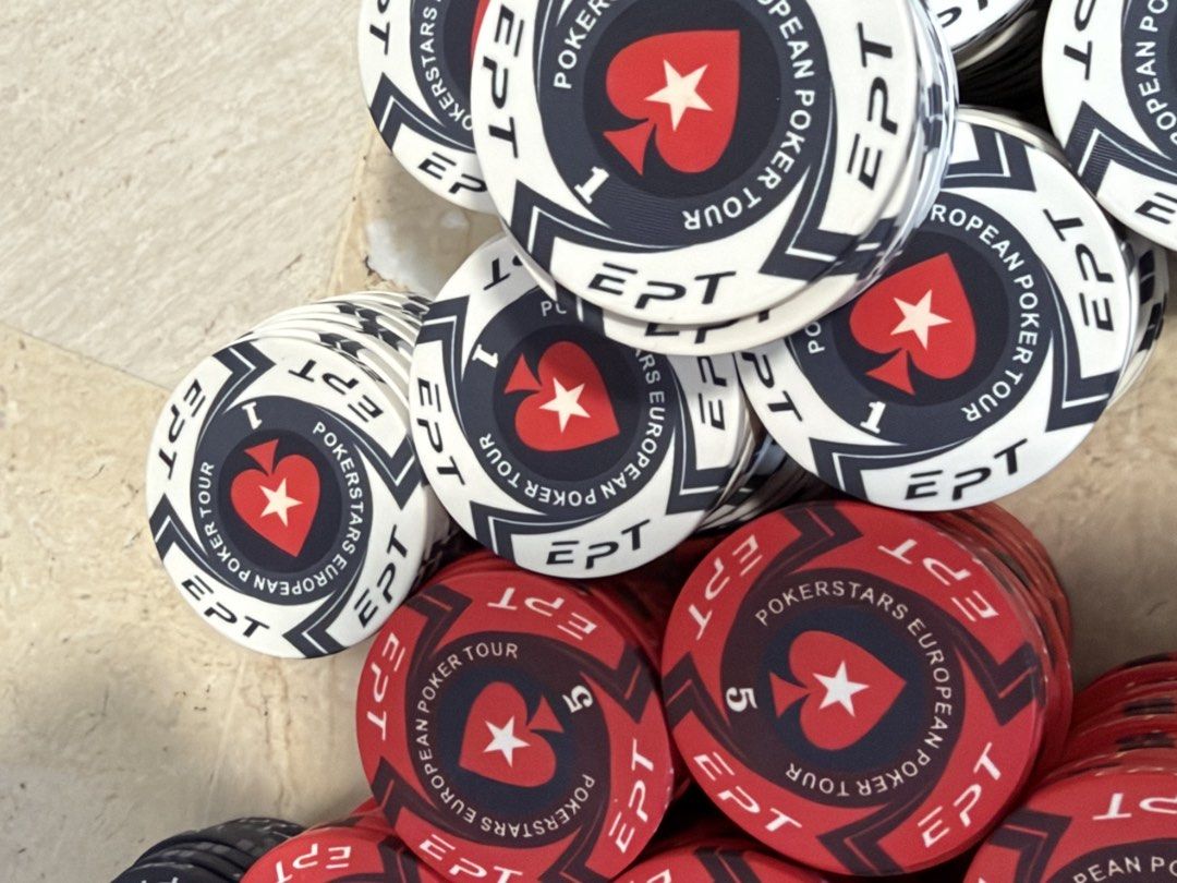 500 Pcs Pokerstars EPT Poker Chip Set with Aluminium Case (Category: Board Games & Puzzles) located in Singapore. Submitted by nextgengoods (Listing ID 1469428092, Image 7). Description: - Complete Ceramic Poker Set - Denomination is perfect for up to 10 players home games and poker nights - Pokerstars EPT ceramic chips in multiple denominations - World Series of Poker (WSOP) plaques x10 - 2 decks of Plastic WPT playing cards (1 new, 1 like new) 