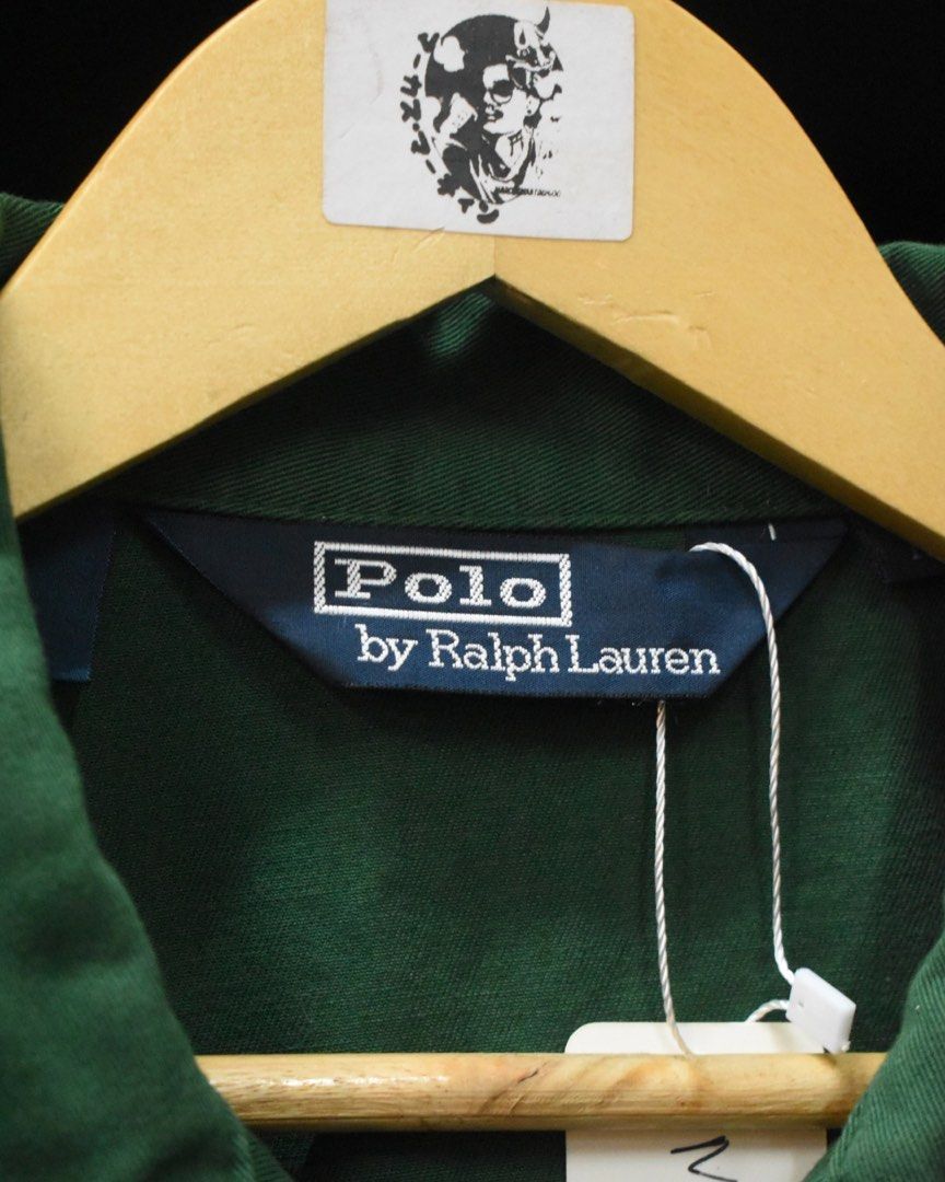 Polo Ralph Lauren Hunter Green Harrington Jacket (Category: Coats, Jackets and Outerwear) located in Baguio. Submitted by marcusmartin2600 (Listing ID 1469495111, Image 3). Description: Size: Medium on tag Condition: Excellent | signs of usage 📏 Measurement via Tape Measure (in inches): Chest width: 25.5” Length: 25” Shoulders: 21.5” Sleeve Length: 24.5” Hem: 20” ————————— Note: Please check and ask for detailed photos before buying to avoid can