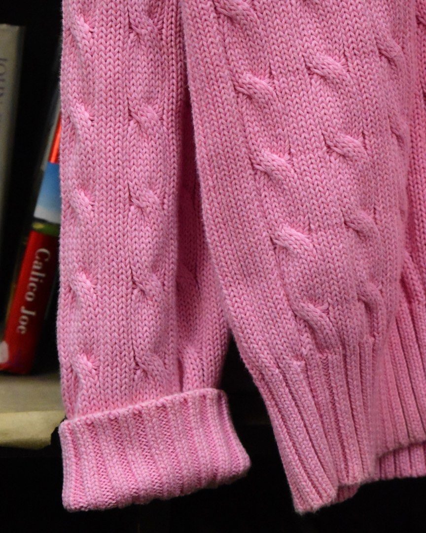 Polo Ralph Lauren Pink Cable Knit Sweater (Category: Coats, Jackets and Outerwear) located in Baguio. Submitted by marcusmartin2600 (Listing ID 1469433203, Image 3). Description: Size: Large on tag Condition: Excellent 📏 Measurement via Tape Measure (in inches): Chest width: 21” Length: 27.5” Shoulders: 20” Sleeve Length: 27.5” Hem: 18” . ————————— Note: Please check and ask for detailed photos before buying to avoid cancellations. Also availabl