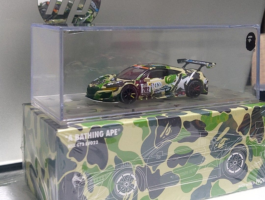 Pop Race A Bathing Ape NSX GT3 EVO22 (Category: Vehicle & Diecast Models) located in Taguig. Submitted by hance-style03 (Listing ID 1469402775, Image 1). Description: POP RACE X BAPE HONDA NSX GT3 EVO22 1,999 UNSEALED (MINT) TAGUIG/MAKATI LOC PM/VC/UNLI VOUCH MOP:GCASH /BANK TRANSFER MOP:LALAMOVE/LBC/JNT .