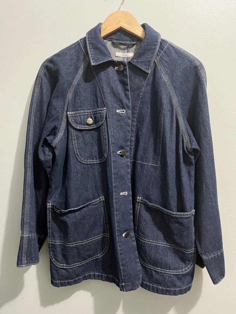 Pou Dou Dou Denim Chore Jacket (Category: Coats, Jackets and Outerwear) located in Manila. Submitted by mkjah (Listing ID 1469519651, Image 1). Description: Pou Dou Dou Denim Chore Jacket Size: pit to pit 21.5 (L) 27 Raglan style Very Good Condtion Color may vary due to lighting Price 1200 plus shipping Please manage your expectations before placing your order. Please note that there may be stains or anything. the pictures will be posted, if not 