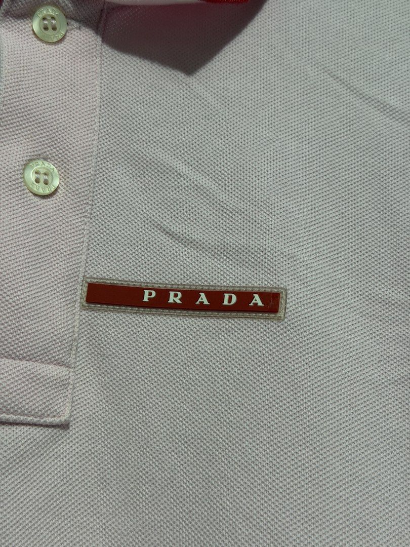 Prada Men's Cotton Piqué Polo (Category: Tshirts & Polo Shirts ) located in Calumpit. Submitted by Essentiality (Listing ID 1469526331, Image 2). Description: Prada Men’s Cotton Piqué Polo 19.5x26 M on tag.