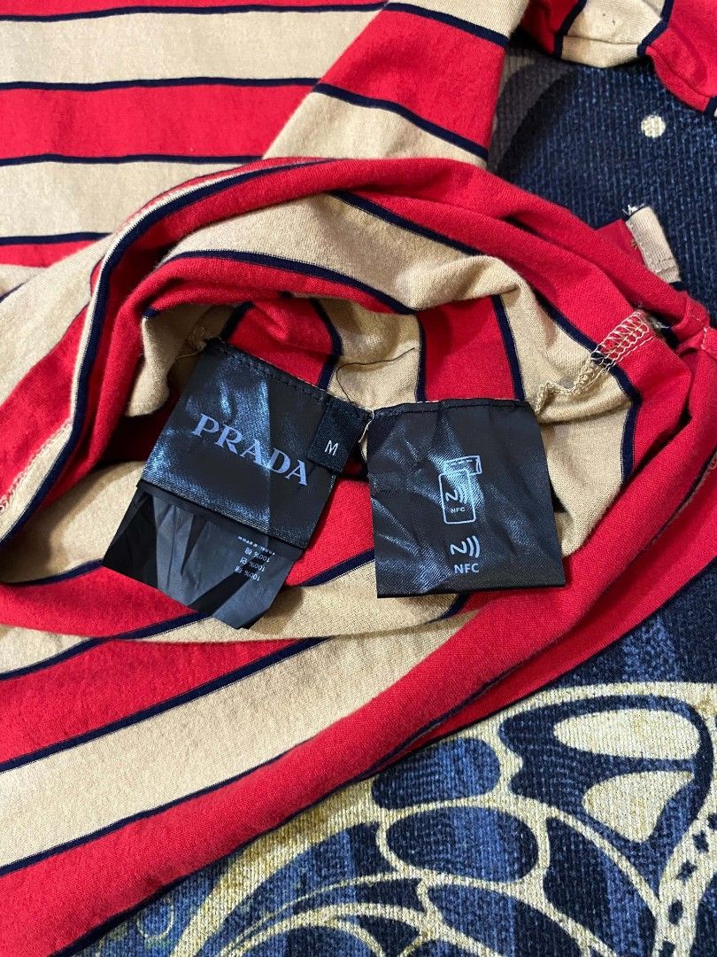 PRADA STRIPE POLO SHIRT (Category: Tshirts & Polo Shirts ) located in Quezon City. Submitted by thrift.sta (Listing ID 1469452061, Image 3). Description: excellent no flaws 28x21 1500 +shipping fee.