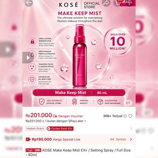 (Kategori: ) berada di . Dikirim oleh beautynoonashop (ID iklan 1469432565, Gambar 1). Deskripsi: .