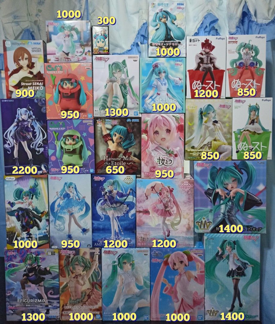 PROJECT DIVA HATSUNE MIKU FIGURES (Category: Figurines & Statues) located in Pasig City. Submitted by soulscyther (Listing ID 1469507784, Image 2). Description: PROJECT DIVA HATSUNE MIKU FIGURES 🔸💯% authentic & brand new 🔸Mint-In-Box (MIB) conditions ON-HAND ITEMS Some are new releases. Some are rare finds. 💳 Open to terms/installment ₱250 downpayment only. 1 month to pay. 0% interest. 💵 MOP: Gcash/Bank Transfer 📦MOD: LBC/J&T.