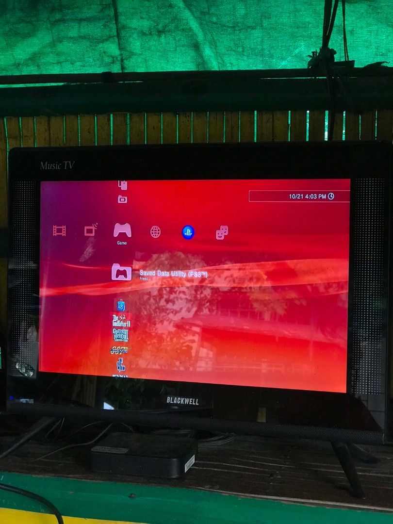 PS3 Slim w/ 2 controllers & pre-installed games (Category: PlayStation) located in Caloocan City. Submitted by oddwater-f921 (Listing ID 1469527367, Image 3). Description: -Price is negotiable - Authentic Sony PlayStation 3 Slim console - Tested and 100% working (screen proof in photos) - Includes 2 working wireless controllers - Comes with power cable and extra connection cables - Condition: Normal signs of handling and light surface dust - Perf
