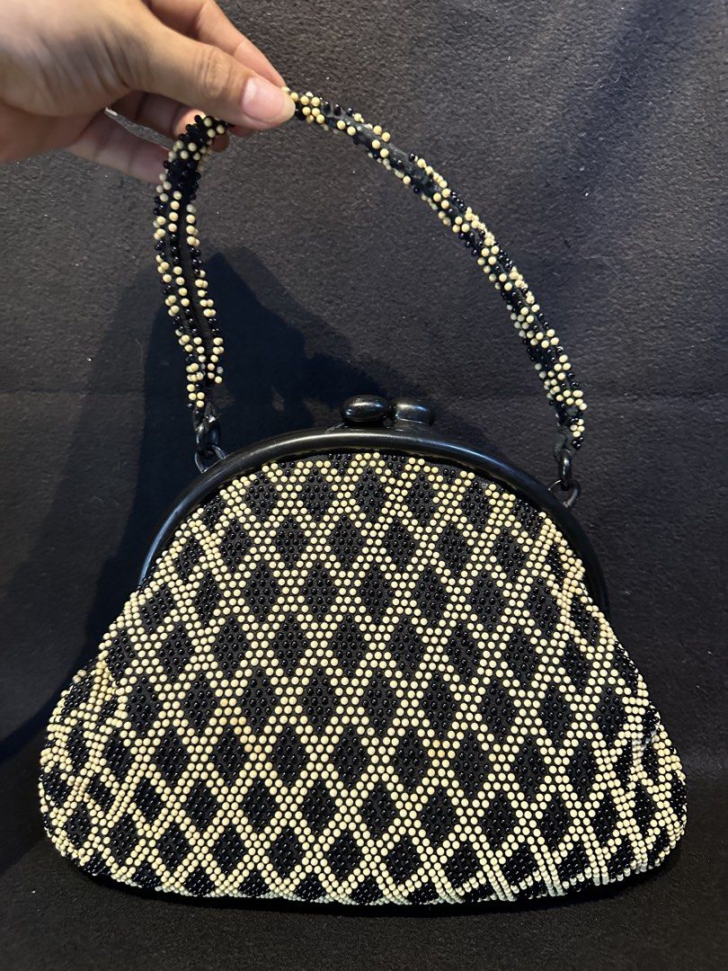 Puppy BEADED VINTAGE BAG. (Category: Luxury Bags & Wallets) located in Quezon City. Submitted by WIMC2ndaccount (Listing ID 1469556429, Image 2). Description: Japan made Vintage Good condition Handle issue,. Missing beaded Loose stiching inside pocket 30- 23 centimeters .