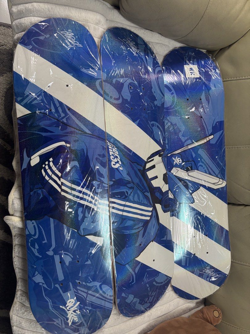 Quiccs x WH x Progress 1 of 63 (Category: Vintage Collectibles) located in Quezon City. Submitted by gmintcollectibles (Listing ID 1469503665, Image 1). Description: Quiccs x Wang Hardware x Progress Skateboard P24,999 Limited to 63pcs only Unsealed Good condition.