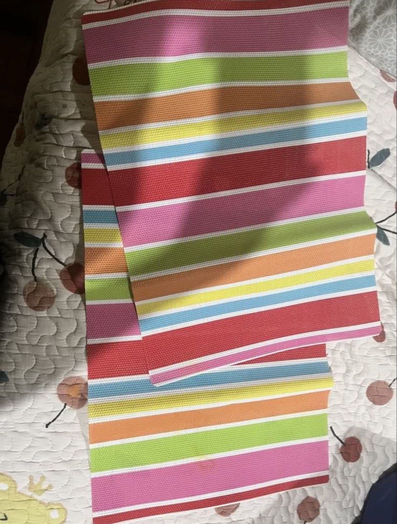 Rainbow placemat set (Category: Table Linen & Textiles) located in Paranaque City. Submitted by arianem031087 (Listing ID 1469503544, Image 1). Description: .