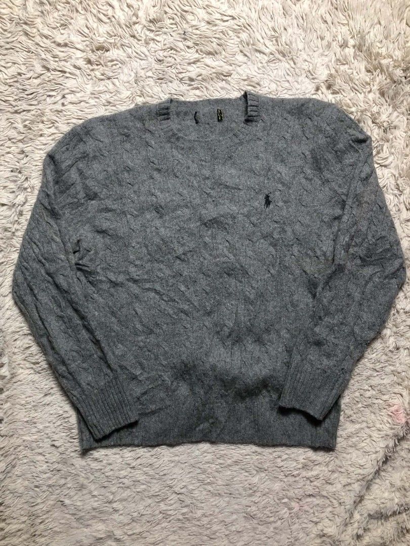 Ralph Lauren Cable KNIT wool Sweater jacket (Category: Coats, Jackets and Outerwear) located in Manila. Submitted by truecat.00a53a (Listing ID 1469441296, Image 1). Description: size small excellent condition legit and authentic Gold tag issue missing tag.