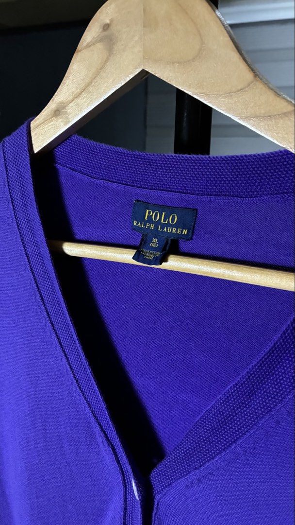 Ralph Lauren Cardigan Purple (Category: Coats, Jackets and Outerwear) located in Palayan City. Submitted by room_of_thrift (Listing ID 1469558023, Image 3). Description: Ralph Lauren Cardigan Purple W - 20 L - 26 Color rate - 9.5/10 no Issue .