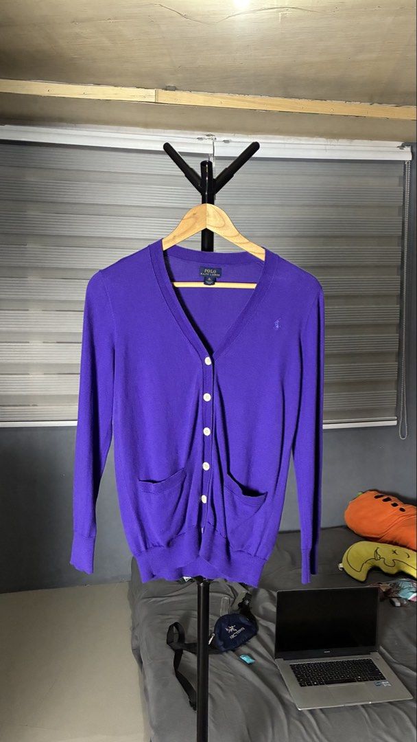 Ralph Lauren Cardigan Purple (Category: Coats, Jackets and Outerwear) located in Palayan City. Submitted by room_of_thrift (Listing ID 1469558023, Image 1). Description: Ralph Lauren Cardigan Purple W - 20 L - 26 Color rate - 9.5/10 no Issue .