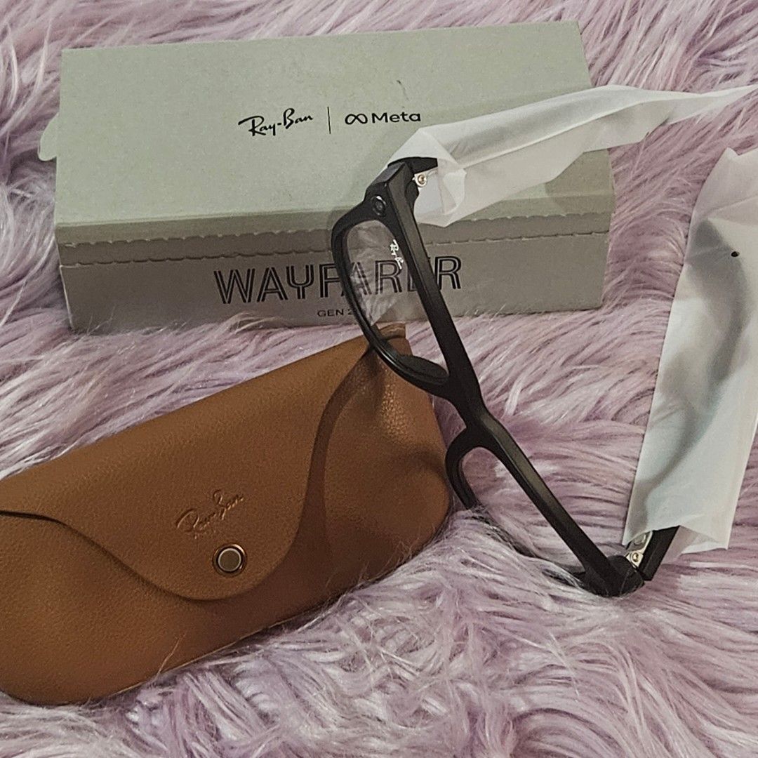 RAY-BAN META WAYFARER SMART GLASSES (Category: Sunglasses & Eyewear) located in Manila. Submitted by smartluxeph (Listing ID 1469551032, Image 2). Description: 🕶️ RAY-BAN META WAYFARER SMART GLASSES — inspo ✨ Like New! Opened only for testing 💰 Selling Price: ₱15,000 🖤 Matte Black | Clear Lenses 📸 Hands-free photo & video recording 🎥 Built-in camera for POV videos 🎵 Open-ear audio, calls & music 🎙️ Voice control with Meta AI 📱 Bluetooth c