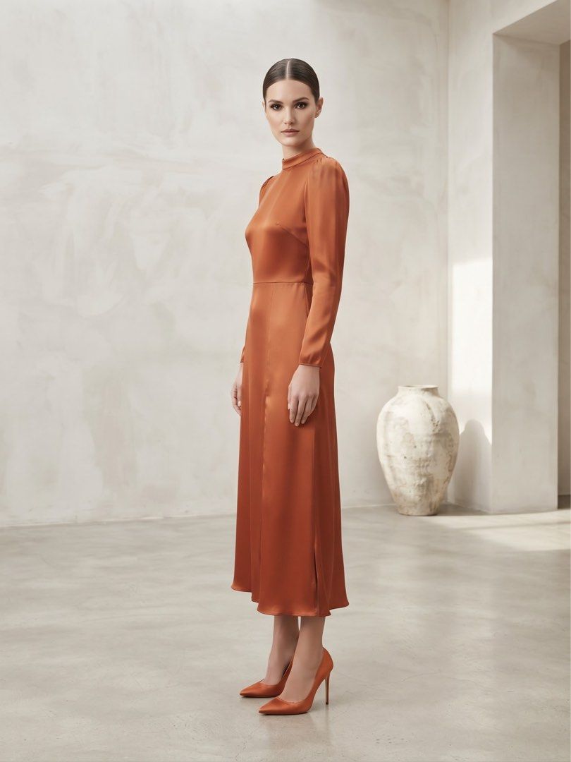 REFORMATION SILK MIDI DRESS (Category: Dresses) located in Pasig City. Submitted by vetementsdemanila (Listing ID 1469471832, Image 2). Description: REFORMATION SILK MIDI DRESS New without tags Size: 4 Bust: 34 inches Waist: 28 inches Length: 48 inches P1980 PLUS SHIPPING.