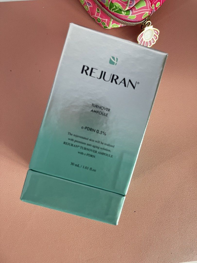 Rejuran Turnover Ampoule 30ml (Category: Face Care) located in Makati City. Submitted by shoplin (Listing ID 1469474473, Image 1). Description: - Product: Rejuran Turnover Ampoule - Size: 30mL - Condition: Brand new, sealed box, untouched packaging - Key Ingredient: c-PDRN 0.5% - Benefits: Premium Korean skincare for anti-aging, dull, and dry skin - Availability: Limited stock, grab it before it's gone! Korean skincare. Guaranteed Authentic - How