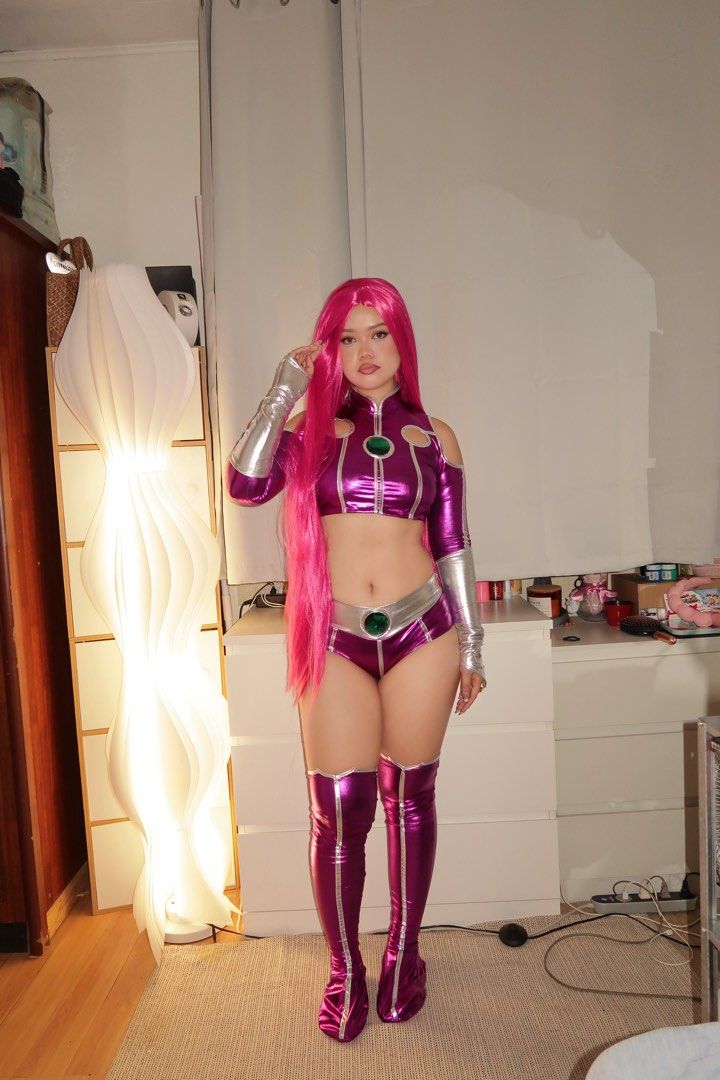 RENT: Starfire Halloween Costume (Category: Sets or Coordinates) located in Rizal. Submitted by rrbbmm (Listing ID 1469561689, Image 1). Description: - RENTAL ONLY (limited hrs) OCT 31 ❌ — Open slots for oct-dec 2026, PEAK RATES for fri to sun ⭐️ - includes full set including wig, and boots cover - XS to medium FOR FAST INQUIRIES: message ig: robemaetioxon imess/no: 917 619 5223 socmed: moderna by robemae .