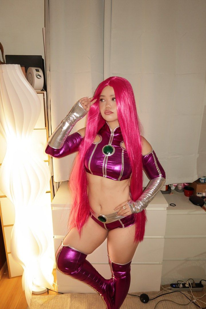 RENT: Starfire Halloween Costume (Category: Sets or Coordinates) located in Rizal. Submitted by rrbbmm (Listing ID 1469561689, Image 2). Description: - RENTAL ONLY (limited hrs) OCT 31 ❌ — Open slots for oct-dec 2026, PEAK RATES for fri to sun ⭐️ - includes full set including wig, and boots cover - XS to medium FOR FAST INQUIRIES: message ig: robemaetioxon imess/no: 917 619 5223 socmed: moderna by robemae .