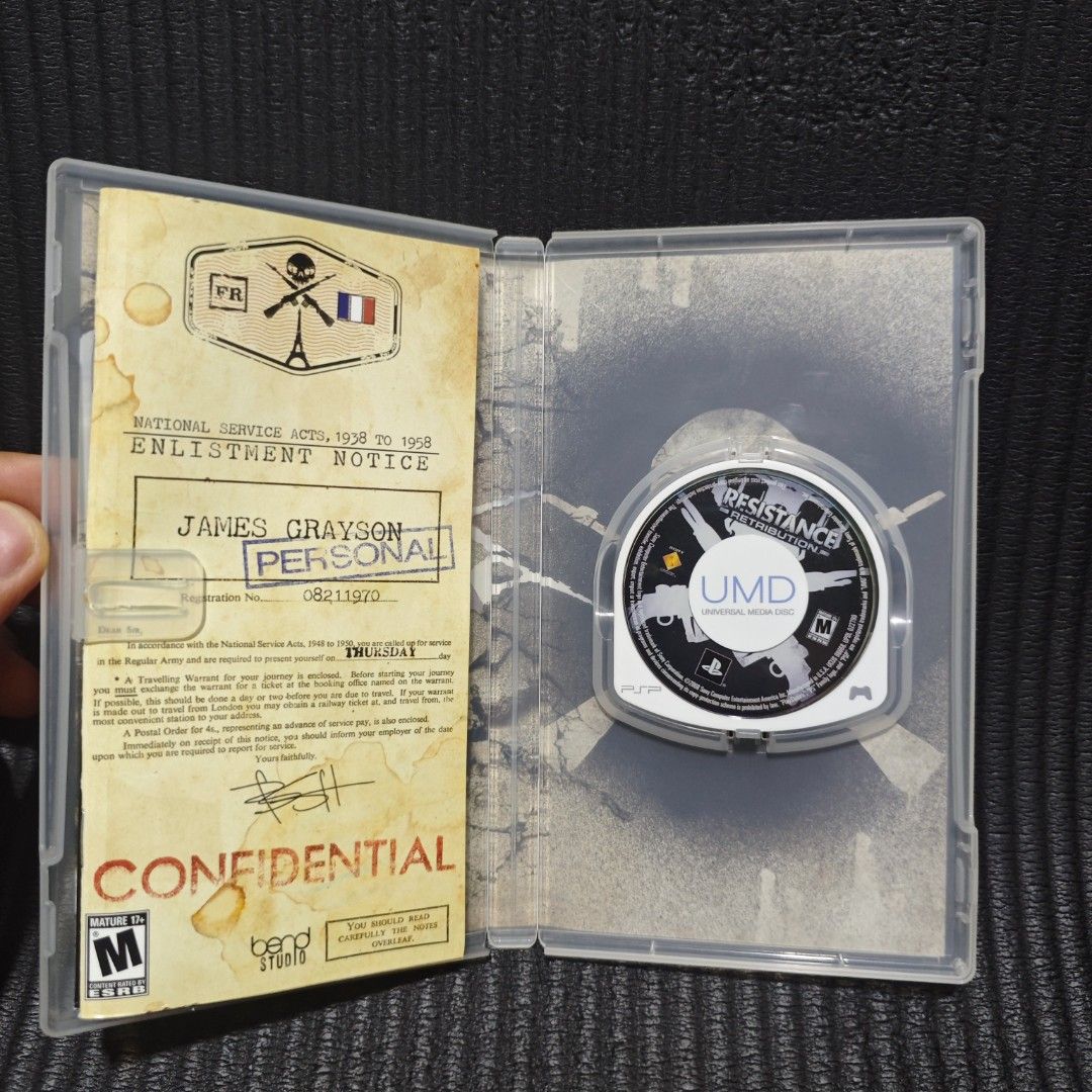 Resistance Retribution PSP Game Authentic CIB (Category: PlayStation) located in Quezon City. Submitted by shopme_gadget30 (Listing ID 1469541894, Image 3). Description: kindly read the details first for sale fixed price Good Condition tested and working with case , Disc Game and Manual Booklet Complete in box compatible to PSP Console R1 Region qc area meet up: sm north shipping fee must shoulder by the buyer via lalamove or grab payment: bdo/gc