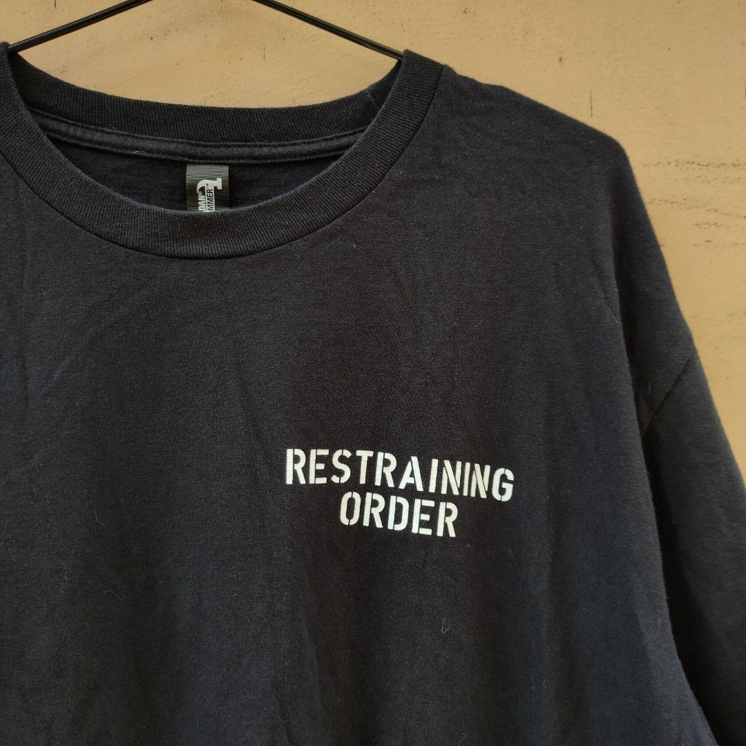 Restraining Order Band Tee (Category: Tshirts & Polo Shirts ) located in Quezon City. Submitted by stashbyharun (Listing ID 1469463979, Image 2). Description: band shirt hardcore metal punk official merchandise .