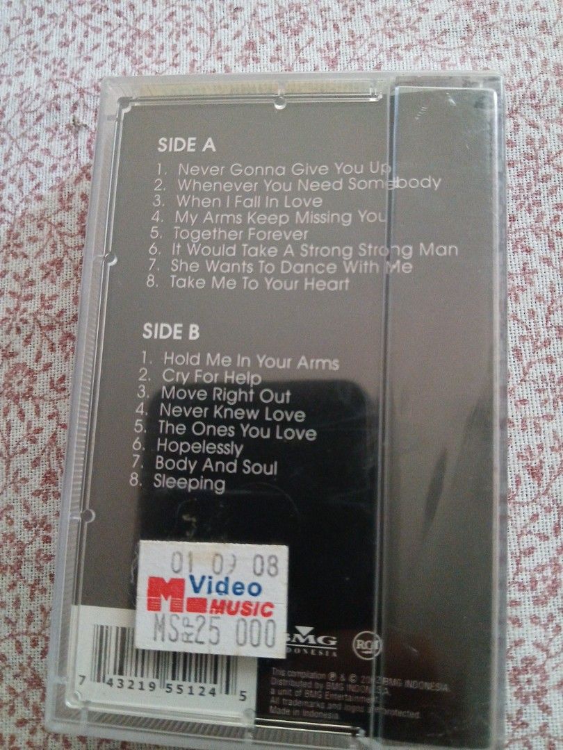 Rick Astley Greatest Hits Cassette Tape (Category: CDs & DVDs) located in Pili. Submitted by marktoraldo (Listing ID 1469407767, Image 2). Description: sealed. new. add sf Gcash mop.
