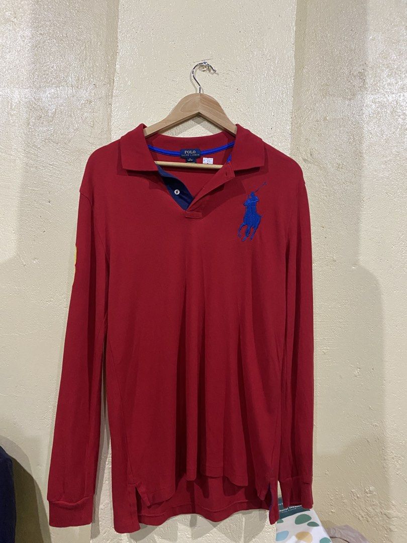 rl polo longsleevs (Category: Tshirts & Polo Shirts ) located in Calapan. Submitted by mnlhabithrift23 (Listing ID 1469516713, Image 1). Description: Width : 19 Length : front 26 | back 28 Color rate : 9/10 Issue : none color may change due to lighting.
