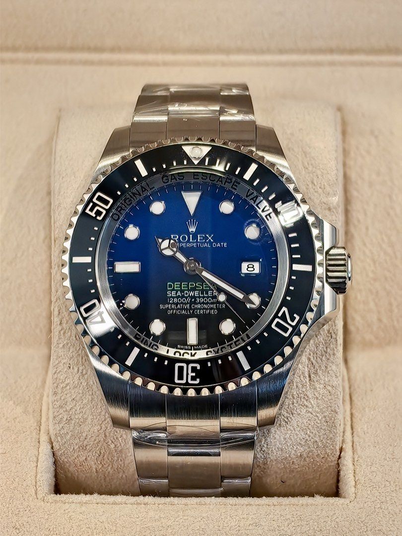 Rolex Sea-Dweller James Cameron (Category: Luxury Watches) located in Quezon City. Submitted by tee_time_watches (Listing ID 1469485729, Image 3). Description: Fun fact: The Rolex Deepsea Challenge worn by James Cameron during his historic 2012 solo dive to the Mariana Trench was engineered to withstand depths of 12,000 meters — a true triumph of watchmaking under extreme pressure. 2017 Rolex Sea-Dweller DEEP SEA JAMES CAMERON COMPLETE / 9.5 of 1