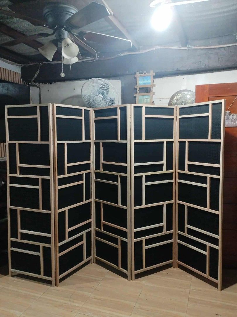 ROOM PARTITION (Category: Other Home Furniture) located in Rizal. Submitted by jayann143 (Listing ID 1469450240, Image 3). Description: Direct pagawaan from Taytay, Rizal Foldable divider per panel Size: 5.5ft & 6ft height 20 inches width per panel 1set divider =4panels 📌Pwede pang room design, decor, division for space, barrier and magagamit pang background kahit saan. Price per panel depende po sa design. Please dm for more details.