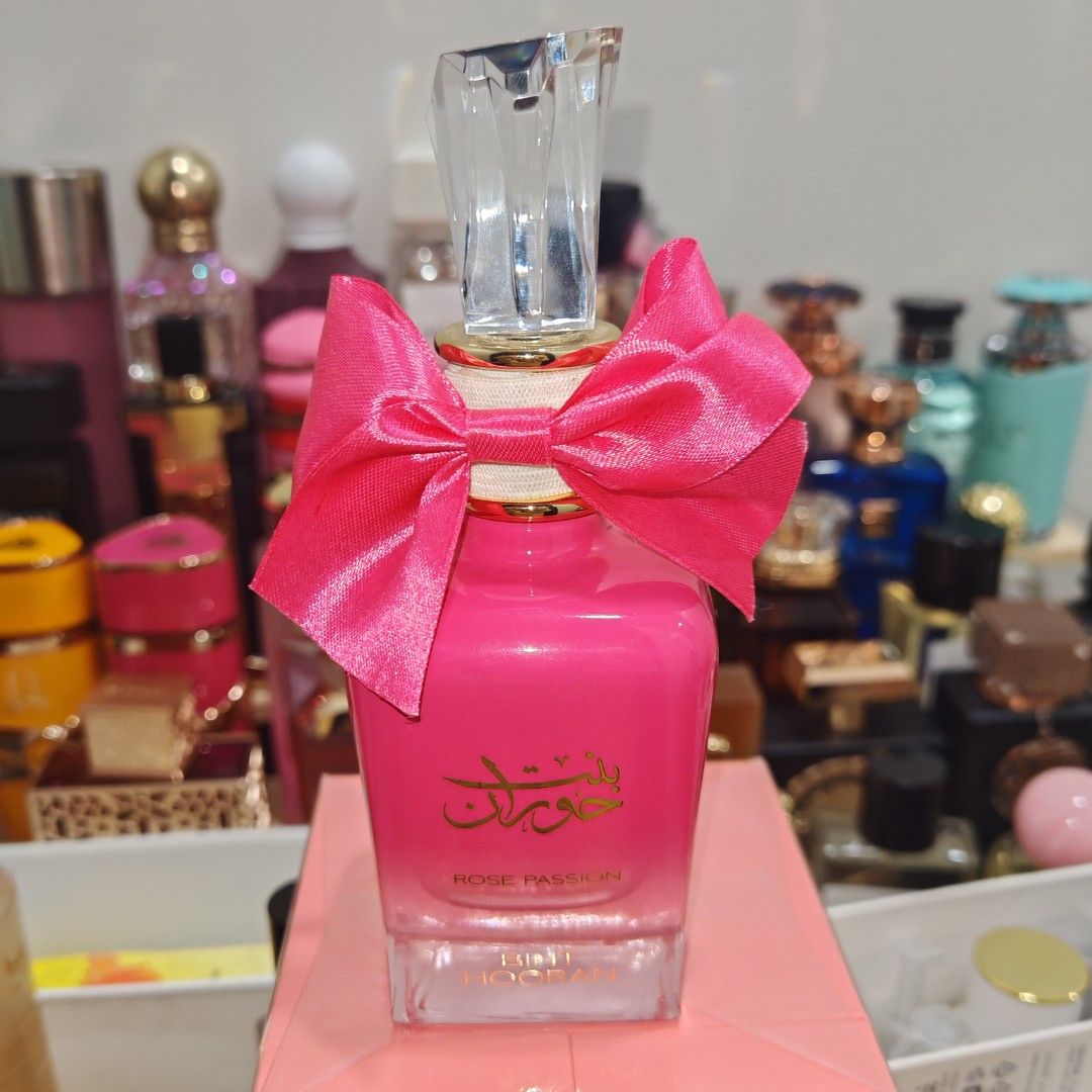 Rose Passion Bint Hooran (Category: Fragrance & Deodorants) located in Caloocan City. Submitted by esj_oreo (Listing ID 1469494508, Image 1). Description: Loose cap Bottle only 94/100.