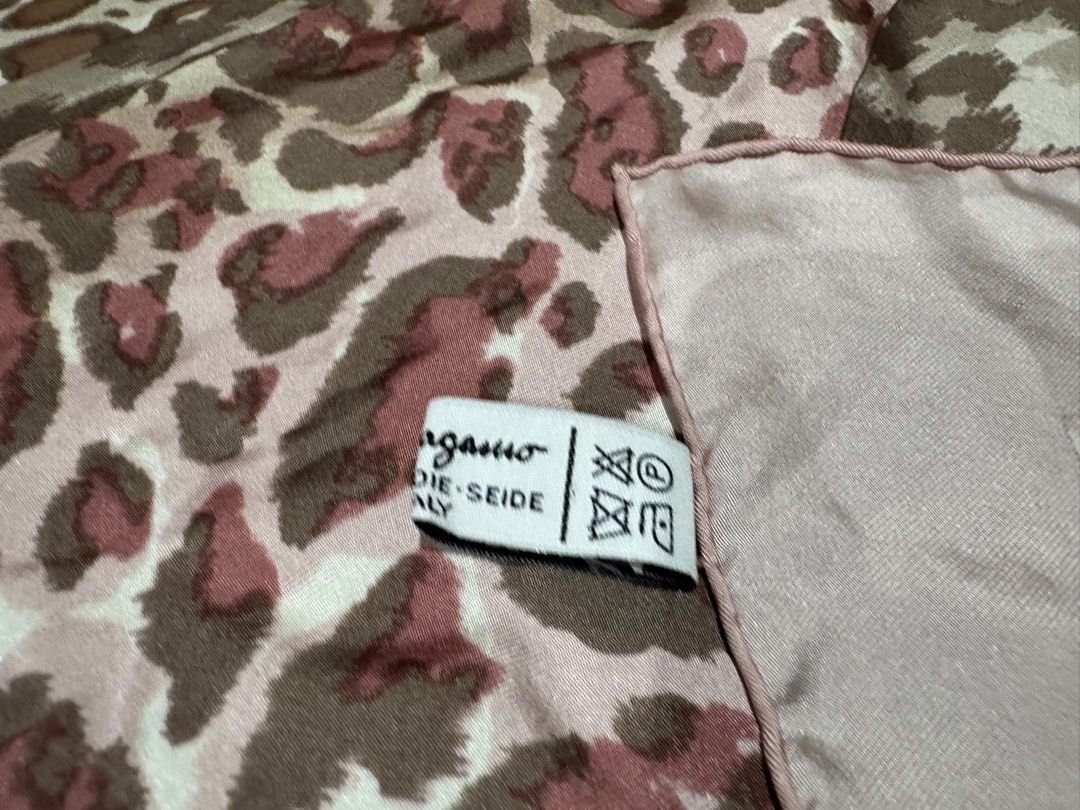 Salvatore Ferragamo Silk Leopard Print Scarf (Category: Scarves) located in Lingayen. Submitted by lux_thrift (Listing ID 1469444630, Image 2). Description: location pangasinan approximately 34 x 34 inches almost new no inclusion .
