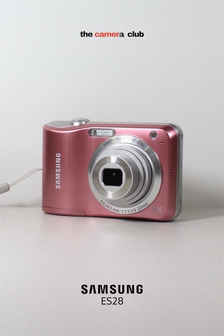 Samsung ES28 12.2 MP Digital Camera (Category: Cameras) located in Tarlac. Submitted by thecouclub (Listing ID 1469498772, Image 1). Description: Samsung ES28 12.2 MP Digital Camera ♡ ̆̈ CCD sensor ♡ ̆̈ built-in flash working ♡ ̆̈ movie mode (VGA) ♡ ̆̈ digital image stabilization ♡ ̆̈ face detection ♡ ̆̈ scene mode ♡ ̆̈ photo style selector ♡ ̆̈ voice ♡ ̆̈ 5x optical zoom ♡ ̆̈ digital zoom ♡ ̆̈ date imprint ♡ ̆̈ 2.7” LCD display ♡ ̆̈ all buttons 