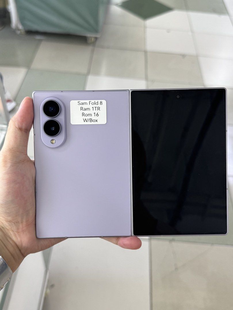 SAMSUNG FOLD 8 16/1TERA OPENLINE NTC VARIANT (Category: Samsung) located in San Juan City. Submitted by aynaagadgets (Listing ID 1469538928, Image 2). Description: SAMSUNG Z FOLD 8 16/1TERA OPENLINE OCTOBER 2026 STALL #: XB-07 FOR SALE | TRADE / SWAP PASS SA MGA SCAMMERS / THIRD PARTY (RFS: Buy and Sell) ⬇️DETAILS: •16/1 TERA (Other storage is also available) •Lavender (Other color is also available but price may vary) •NTC Variant •99% Smooth •T