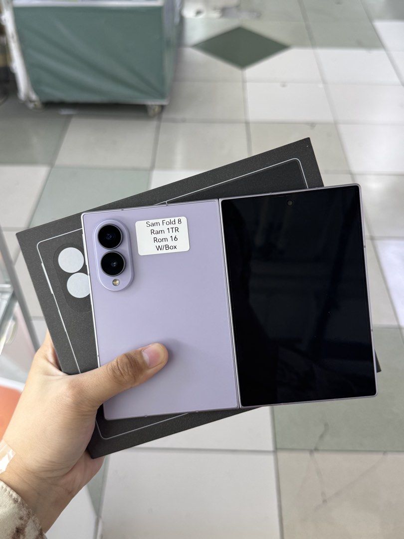 SAMSUNG FOLD 8 16/1TERA OPENLINE NTC VARIANT (Category: Samsung) located in San Juan City. Submitted by aynaagadgets (Listing ID 1469538928, Image 1). Description: SAMSUNG Z FOLD 8 16/1TERA OPENLINE OCTOBER 2026 STALL #: XB-07 FOR SALE | TRADE / SWAP PASS SA MGA SCAMMERS / THIRD PARTY (RFS: Buy and Sell) ⬇️DETAILS: •16/1 TERA (Other storage is also available) •Lavender (Other color is also available but price may vary) •NTC Variant •99% Smooth •T