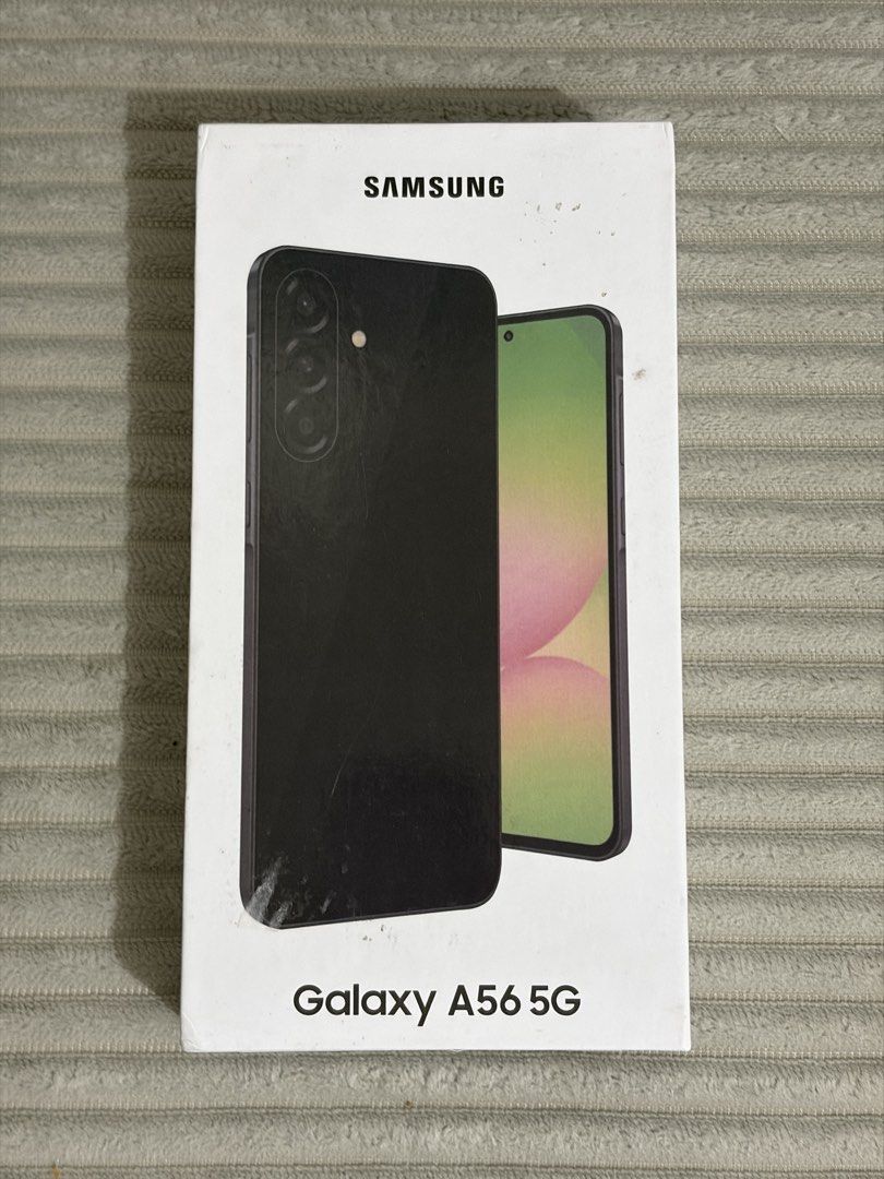Samsung Galaxy A56 5G (Category: Samsung) located in Manila. Submitted by jecss (Listing ID 1469440071, Image 1). Description: Selling Brand new SAMSUNG GALAXY A56 5G DISCOUNTED PRICE ✅ SEALED ✅ ORIGINAL ✅ ROM: 256 GB RAM: 12 GB COLOR: GRAY PM na 📩.