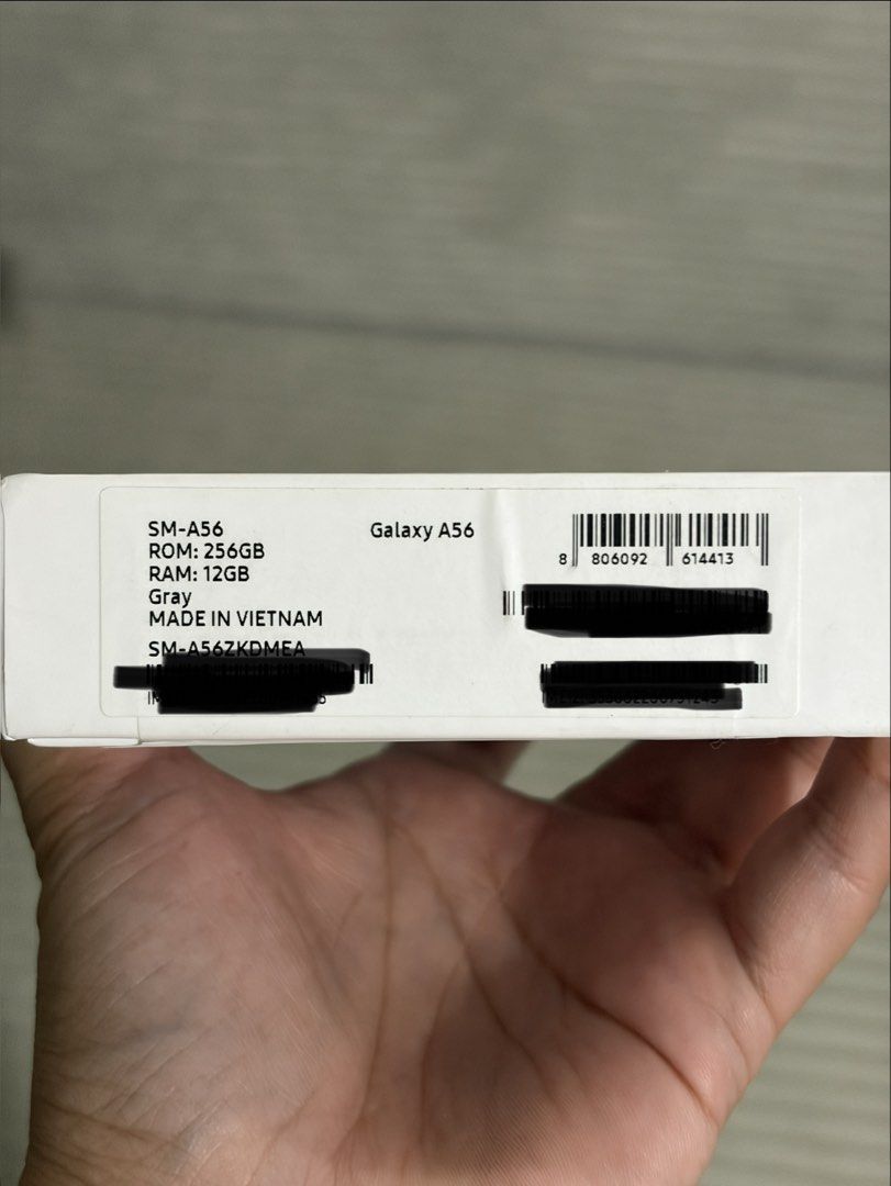 Samsung Galaxy A56 5G (Category: Samsung) located in Manila. Submitted by jecss (Listing ID 1469440071, Image 3). Description: Selling Brand new SAMSUNG GALAXY A56 5G DISCOUNTED PRICE ✅ SEALED ✅ ORIGINAL ✅ ROM: 256 GB RAM: 12 GB COLOR: GRAY PM na 📩.