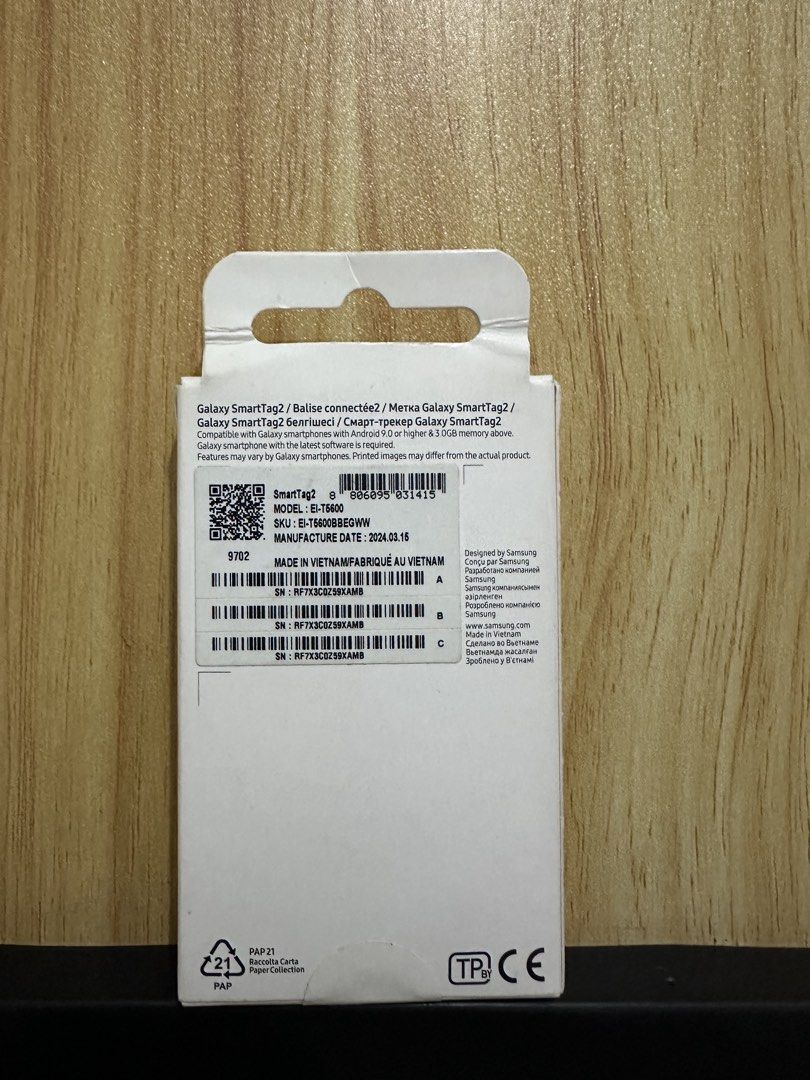 Samsung Galaxy Smart Tag 2 (Category: Other Mobile & Gadget Accessories) located in Bacoor. Submitted by itspatnotrick (Listing ID 1469480613, Image 2). Description: Samsung Galaxy Smart Tag 2 Brand New Packaging may look old due to the device being stored for a long time RFS: Natambak lang sa bahay. Decluttering Selling for PHP 800 Fixed Molino Bacoor Area.