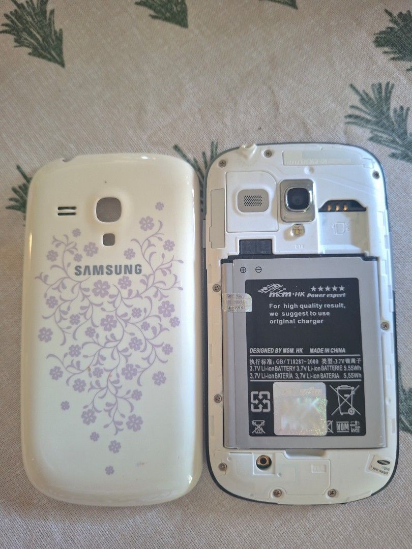 SAMSUNG S3 mini La Fleur (Category: Samsung) located in Antipolo. Submitted by cheche2111 (Listing ID 1469428076, Image 2). Description: This device is the Samsung Galaxy S III Mini La Fleur Edition (Model GT-I8190), a special floral-themed variant released around early 2013..