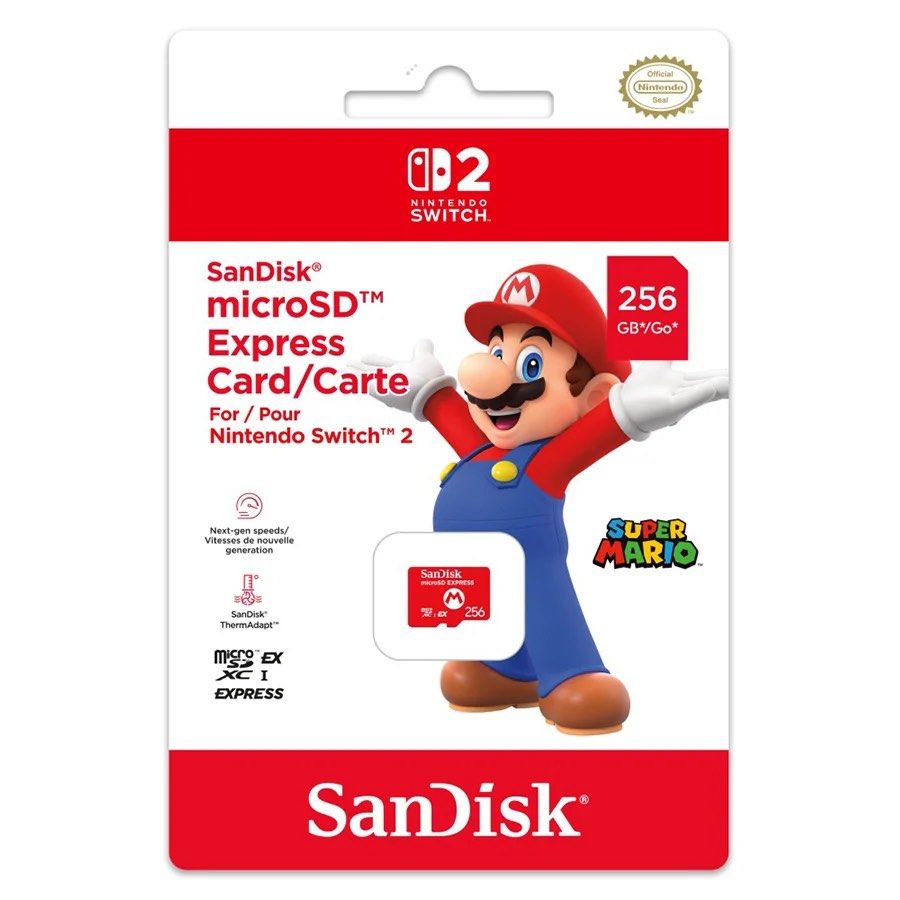 SanDisk microSD Express Card 256GB for Nintendo Switch 2 (Category: Memory & SD Cards) located in San Ildefonso. Submitted by craydawg (Listing ID 1469462594, Image 1). Description: For sale MicroSd Express Card for the Nintendo Switch 2 - Super Mario Edition Bought June 2025 but unused since September 2025 since I upgraded to a Samsung 512 GB memory card. Please wag na po baratin, mababa na po for an almost untouched na memory card and compared 