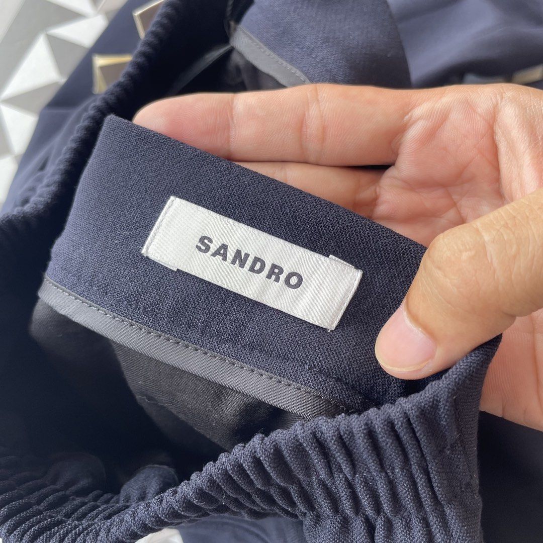 Sandro Trousers (Category: Luxury Apparel) located in Santo Tomas. Submitted by denev17 (Listing ID 1469468164, Image 2). Description: Sandro Trousers Size 26-30 Length 38 Hem 7 Brandnew.