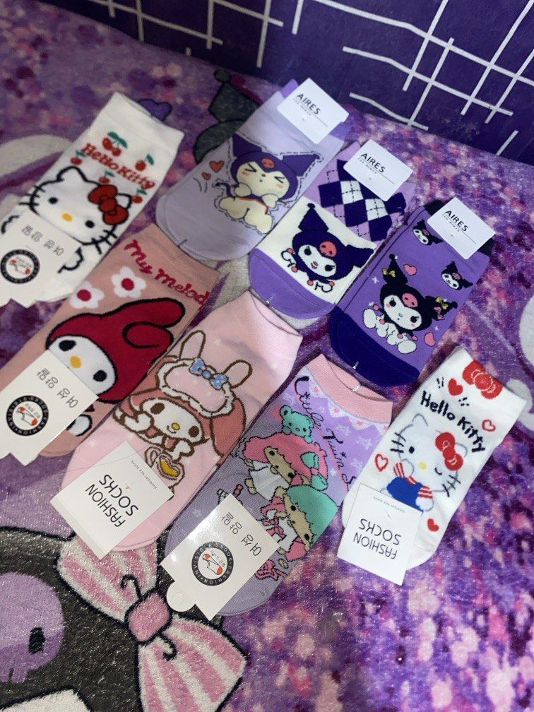Sanrio Ankle Socks (Category: Socks & Tights) located in Bulacan. Submitted by cute.finds.ph (Listing ID 1469534909, Image 1). Description: —₱50 each, ₱40 each if getting 3pcs and up.