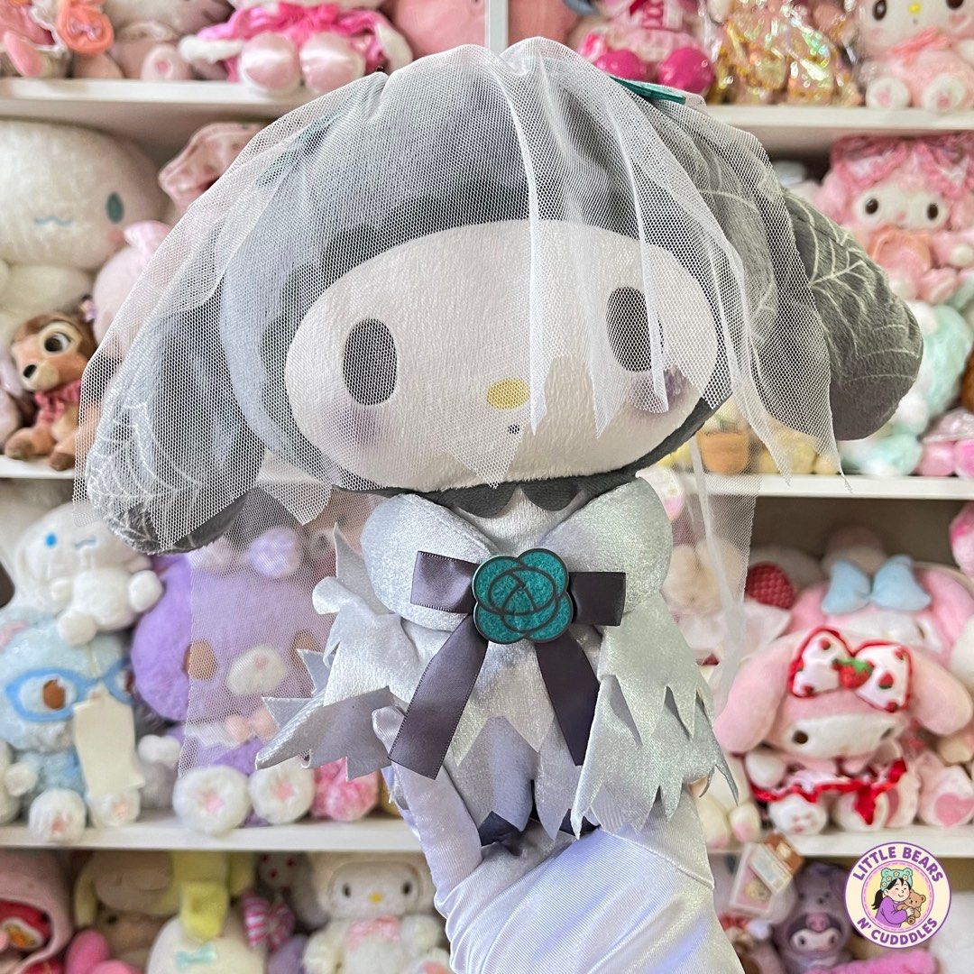 Sanrio My Melody Ghost Wedding Plush (Category: Plushies & Soft Toys) located in Manila. Submitted by littlebearsncuddles (Listing ID 1469455213, Image 1). Description: 🏷️ With paper tag 🌸 10/10 condition 🌸 size: 11 x 13 inches 🌸 Without Issues 🍬 Brand: Sanrio .